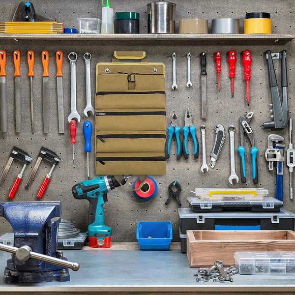 Large Capacity Waterproof Foldable Roll Tool Bag 6 Pocket Multifunctional Tool Bags Belts & Pouches