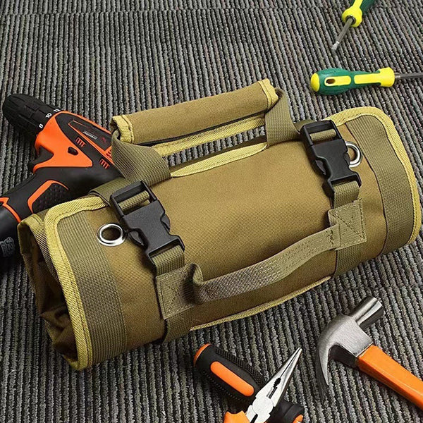 Large Capacity Waterproof Foldable Roll Tool Bag 6 Pocket Multifunctional Tool Bags Belts & Pouches