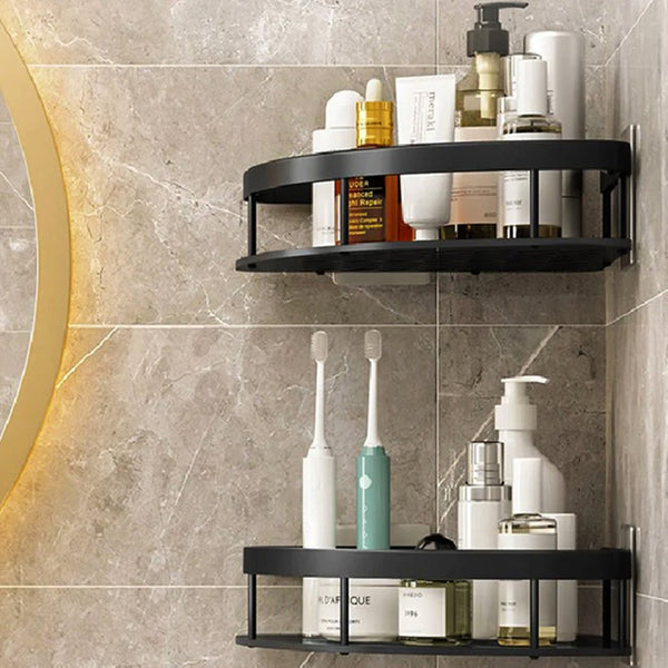 2Pcs Bathroom Corner Shower Shelf Shampoo Soap Holder Rack Storage Organizer Caddy Shower Shelves & Organisers