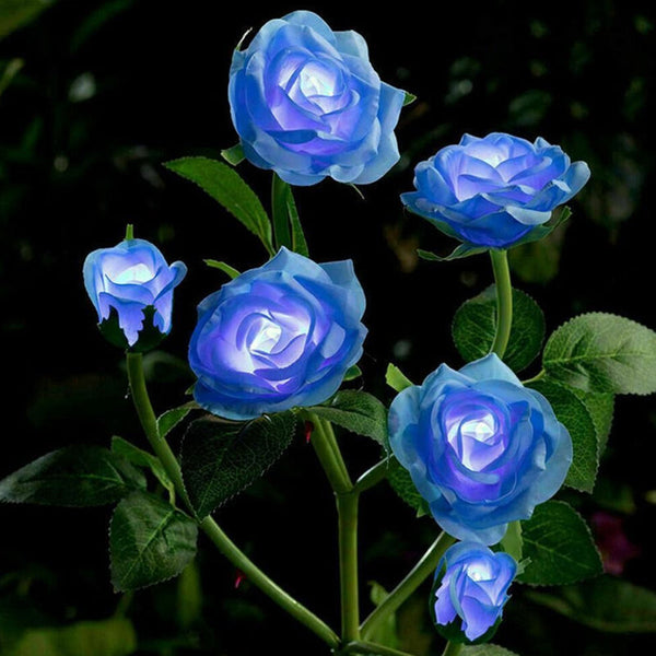 75Cm Long Stemmed Garden Rose Decorative Outdoor Flower Light Solar Powered Landscape & Walkway Lights