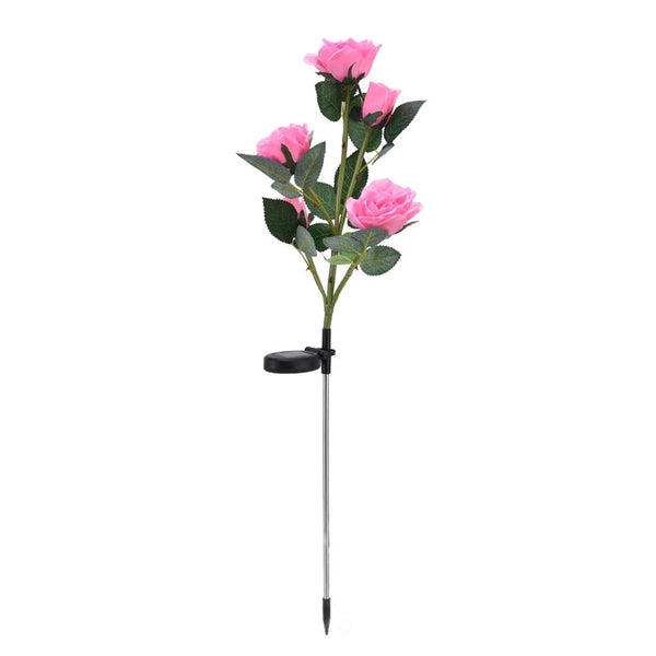 75Cm Long Stemmed Garden Rose Decorative Outdoor Flower Light Solar Powered Landscape & Walkway Lights