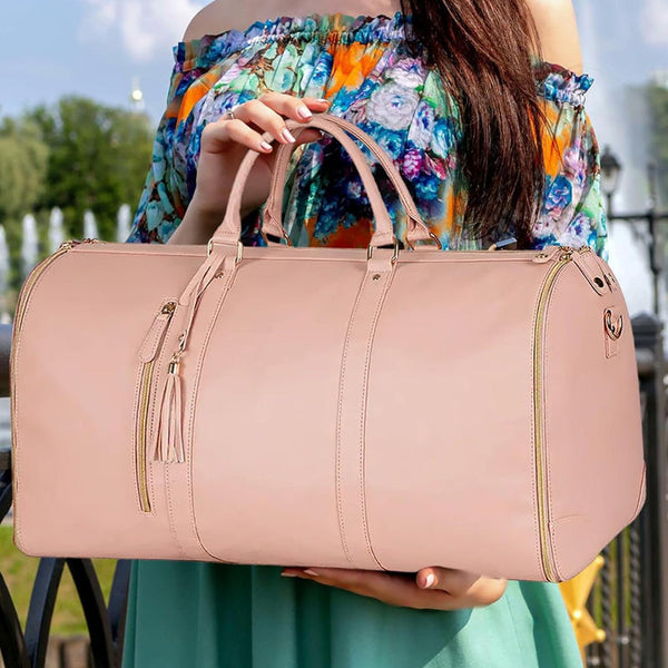 2 Inch 1 Hanging Suitcase Convertible Carry On Leather Garment Bag For Travel Suitcases