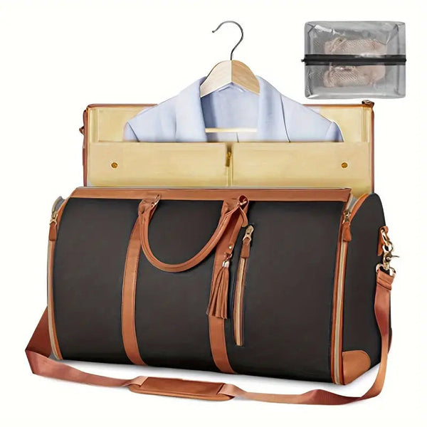 2 Inch 1 Hanging Suitcase Convertible Carry On Leather Garment Bag For Travel Suitcases