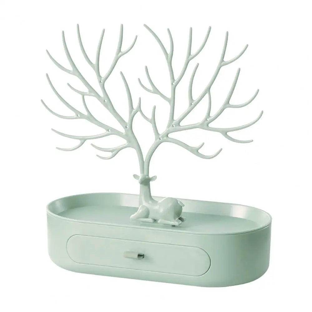 Veile Studios Antlers Tree Tower Jewelry Display Stand For Ring Earrings Necklace Bracelet Storage & Display
