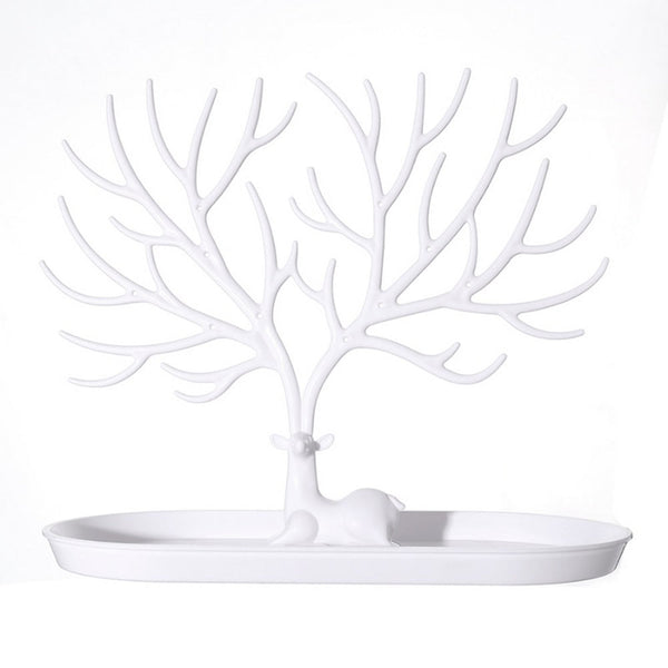 Veile Studios Antlers Tree Tower Jewelry Display Stand For Ring Earrings Necklace Bracelet Storage & Display