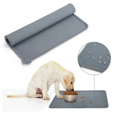 Waterproof Pet Feeding Mats With High Lips Rectangle Multiple Colours Dishes Feeders & Fountains