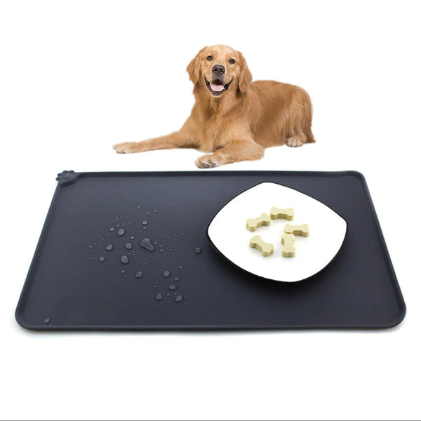 Waterproof Pet Feeding Mats With High Lips - Multiple Size And Colors