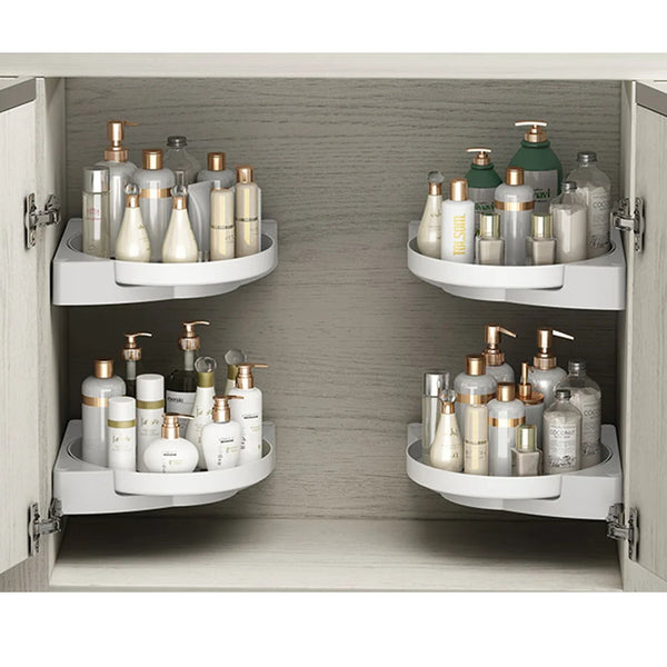 Bath Caddies & Trays 360 Degree Rotate Shower Caddy Corner Lazy Susan Organizer Turntable Maximize
