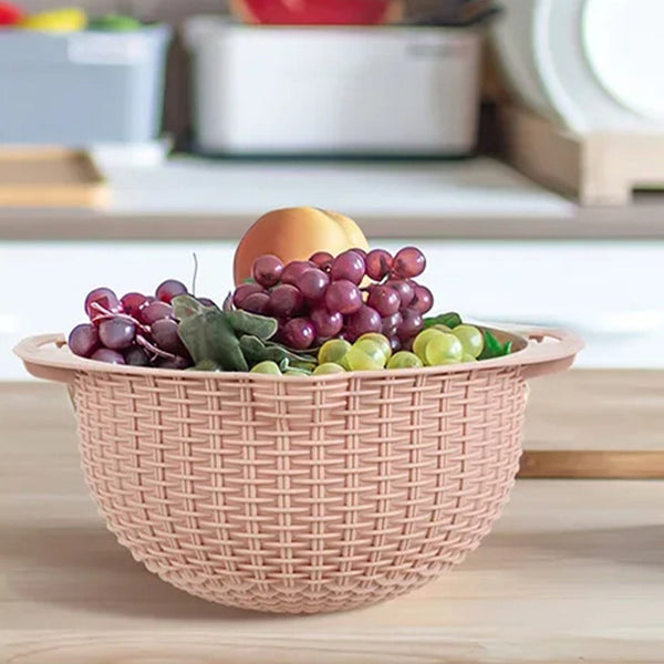 Colanders Strainers & Sifters 4In1 Stainless Steel Colander Set Versatile Kitchen Strainer Plastic Mixing Bowl Removable Lid