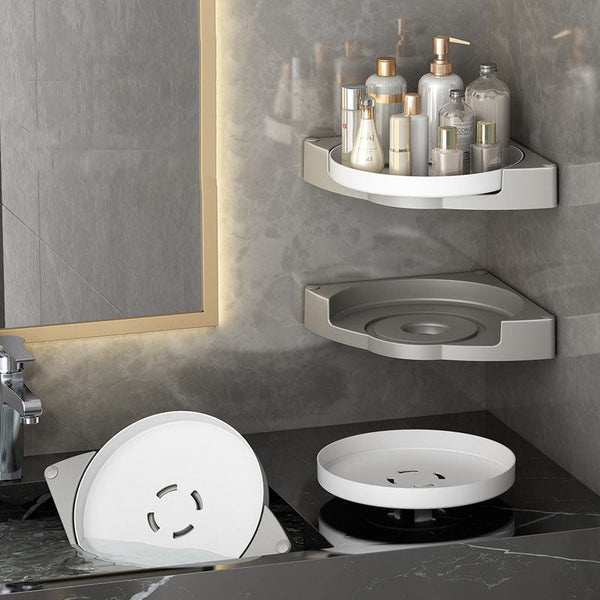 Bath Caddies & Trays 360 Degree Rotate Shower Caddy Corner Lazy Susan Organizer Turntable Maximize