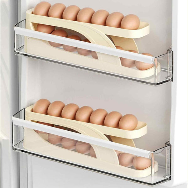 Double-Layer Roll Down Refrigerator Egg Dispense Tray