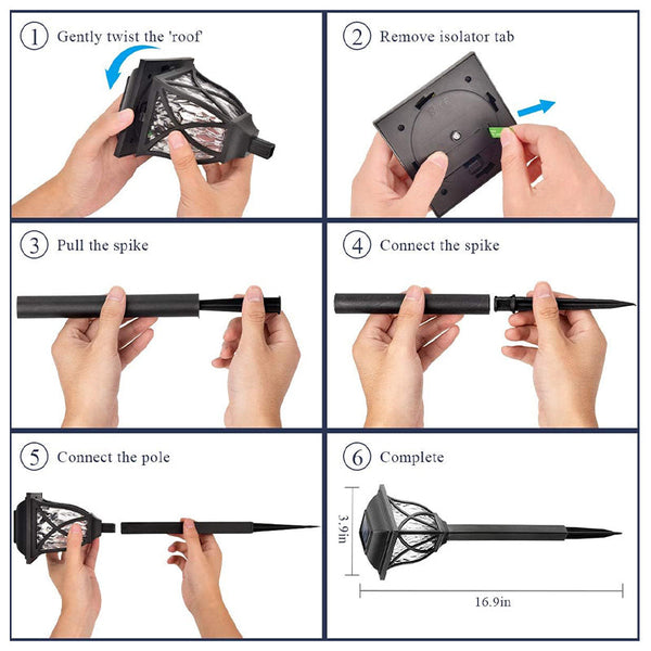 Waterproof Outdoor Led Solar Landscape Lights Available In 2 Pack Or 6 Landscape & Walkway Lights