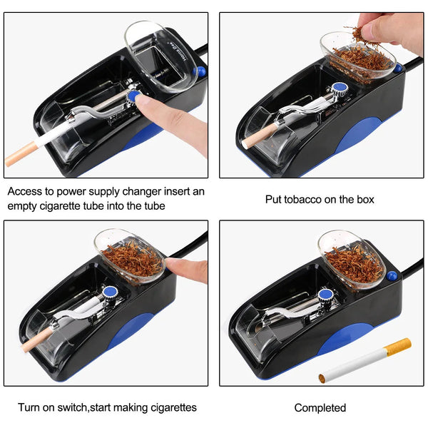 Electric Automatic Cigarette Rolling Machine Blue Novelty