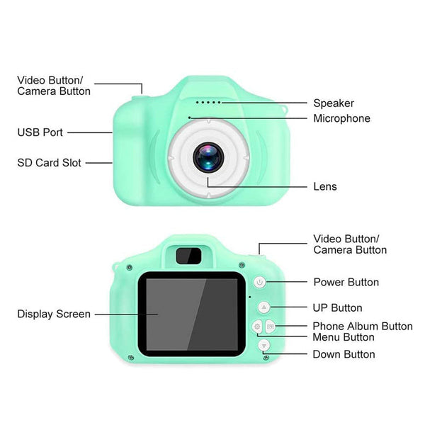 Hd 1080P Mini Digital Kids Camera With 32Gb Sd Card Usb Rechargeable Digital Cameras