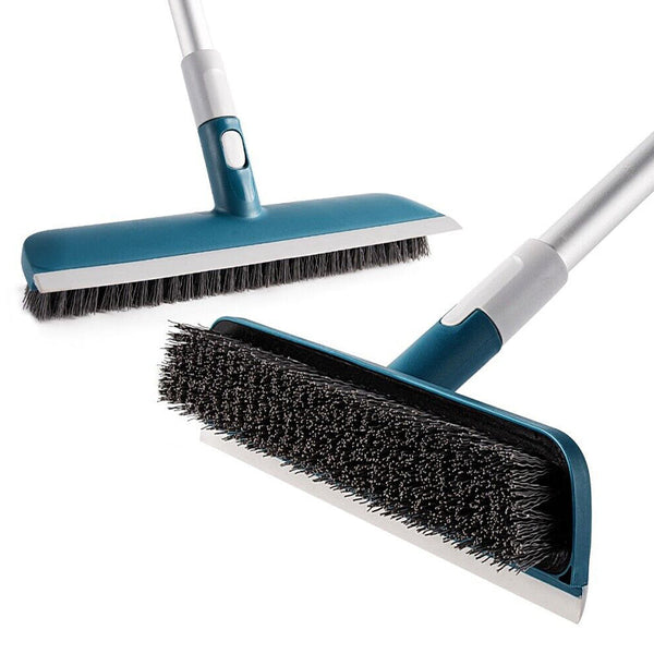 2 In 1 Function Floor Scrub Brush With Soft Scrape Mops Brooms & Scrubbers