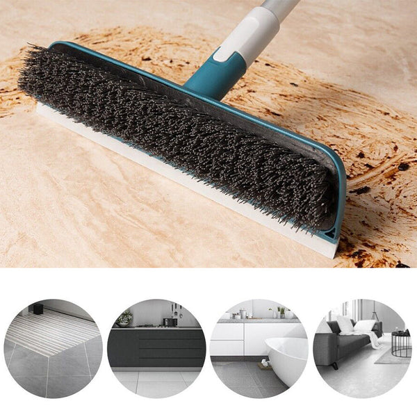 2 In 1 Function Floor Scrub Brush With Soft Scrape Mops Brooms & Scrubbers