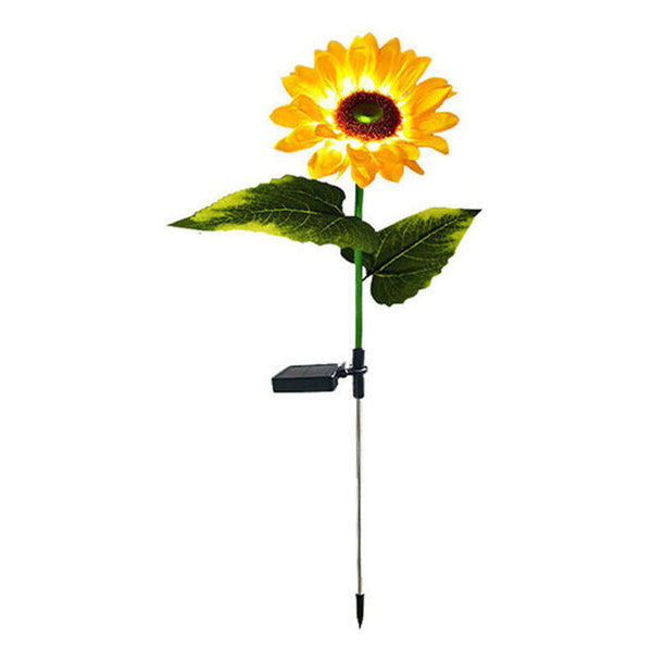 Waterproof Led Solar Sunflower Stake Lights For Garden Dco Landscape & Walkway Lights