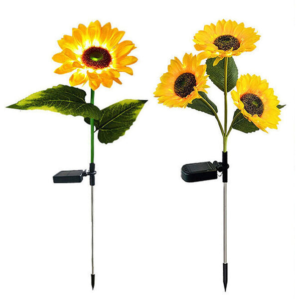 Waterproof Led Solar Sunflower Stake Lights For Garden Dco Landscape & Walkway Lights