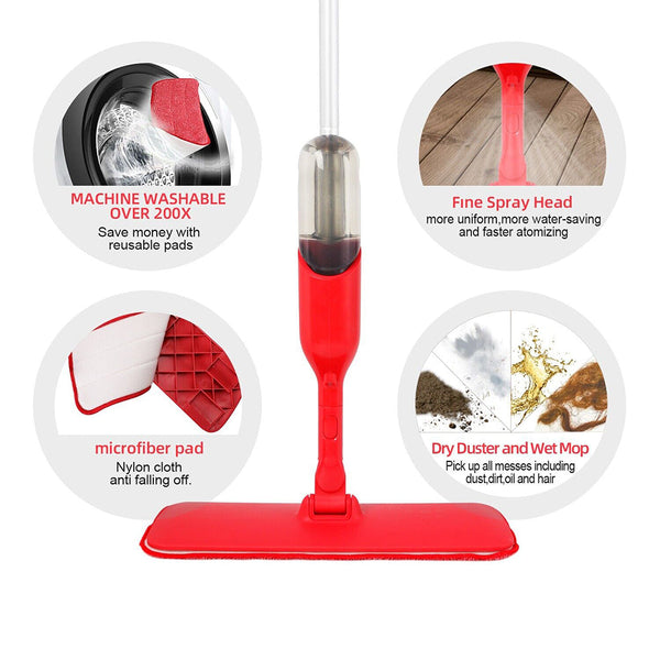 Microfiber Spray Mop For Wood Floor Cleaning Mops Brooms & Scrubbers