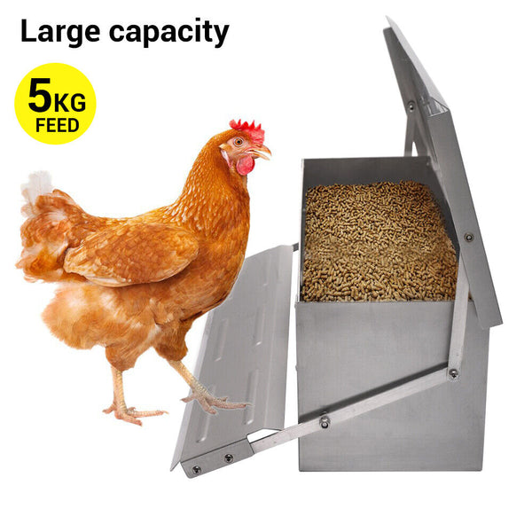 Heavy Large 5Kg Treadle Automatic Farm Poultry Feeder Kit Pet Chicken Supplies