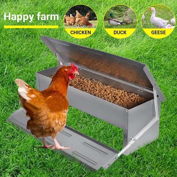 Heavy Large 5Kg Treadle Automatic Farm Poultry Feeder Kit Pet Chicken Supplies