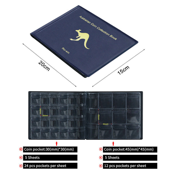 2X 240 Coins Australian Storage Book Collection Folder Coin Holders