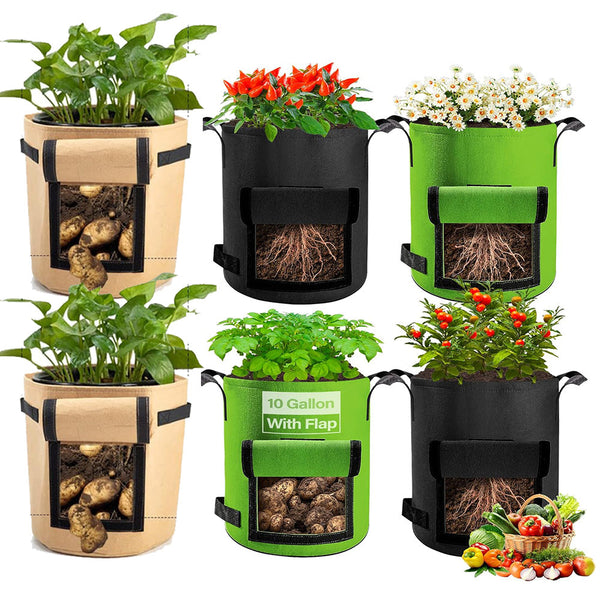10 Gallon Potato Grow Container With Side Available In 2 Quantity And 3 Colors Baskets Pots Window Boxes