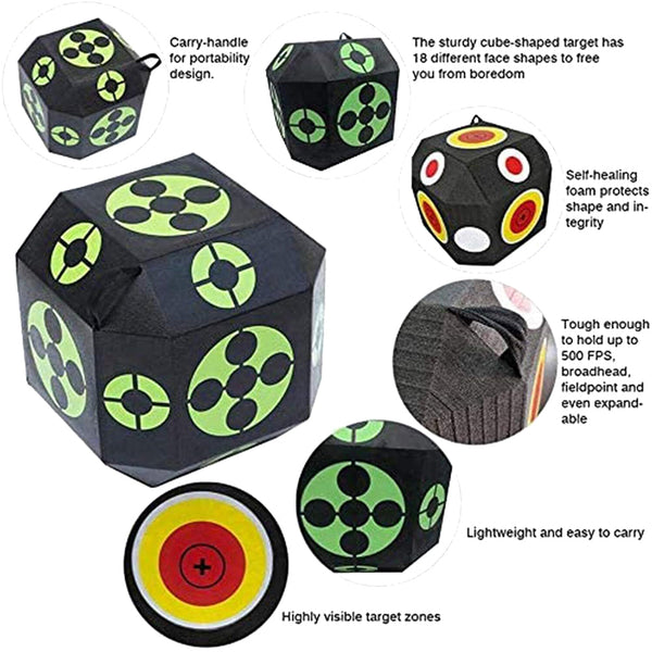 Archery Polyhedral 3D High Density Self Healing Foam Cube Training Tools Archery Targets