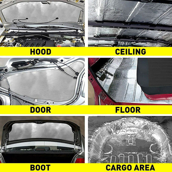 Heat Sound Deadening Insulation Mat Deadener Pad Car Auto Shield Cover Available 3 Sizes Floor Mats Carpets
