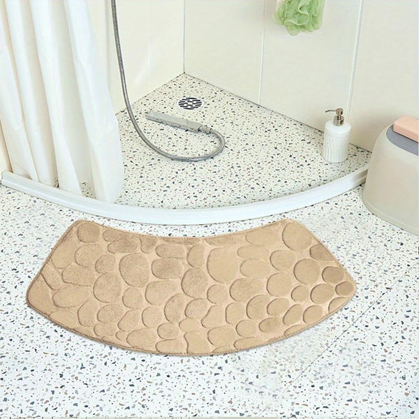 Bath Mats Rugs & Toilet Covers Quick Dry Water Absorbent Shower Carpet With Cobblestone Pattern