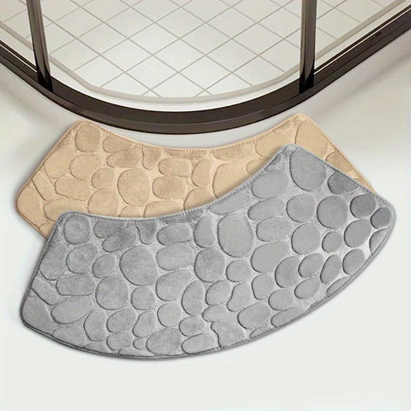Bath Mats Rugs & Toilet Covers Quick Dry Water Absorbent Shower Carpet With Cobblestone Pattern