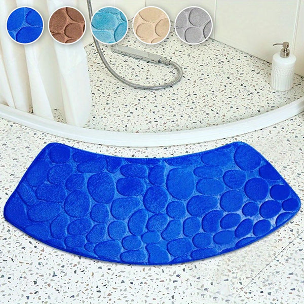 Bath Mats Rugs & Toilet Covers Quick Dry Water Absorbent Shower Carpet With Cobblestone Pattern