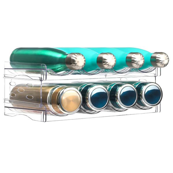 Space Saving Tire Stackable Water Bottle Organizer Rack For Kitchen Racks