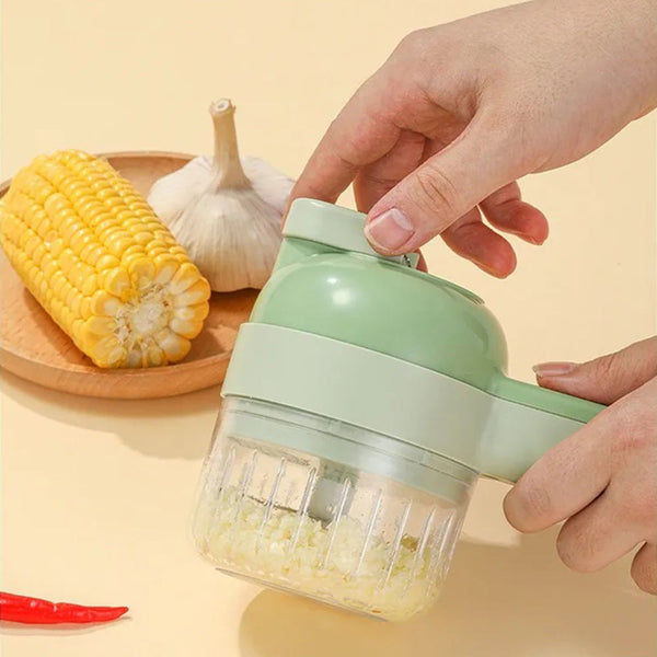 4 In 1 Handheld Electric Vegetable Cutter Wireless Food Chopper Grinder Peelers & Slicers
