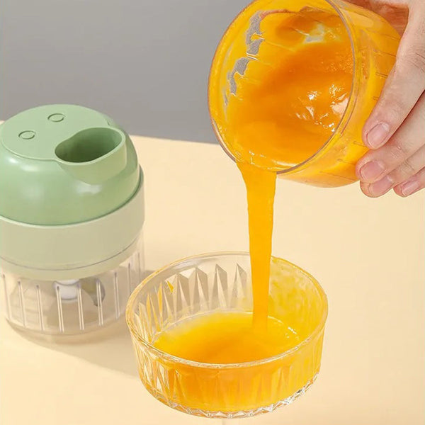 4 In 1 Handheld Electric Vegetable Cutter Wireless Food Chopper Grinder Peelers & Slicers