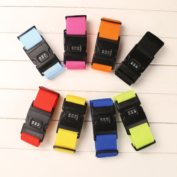 Luggage Tags Locking Tsa Luggage Strap Straight Suitcase Fixed Binding Belt For Travel