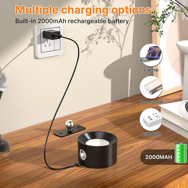 360 Dimmable Touch Control Magnetic Ball Light Led Wall Sconce Usb Rechargeable Wall Lights