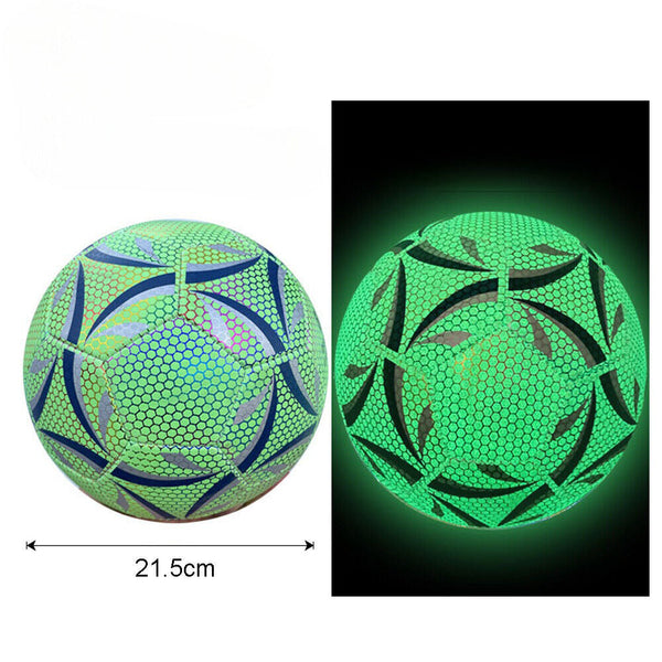 Luminous Reflective Soccer Ball For Night Training Glow Football Students Balls