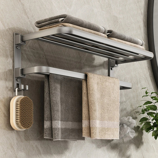 60Cm Foldable Wall Mounted Towel Rack Bathroom Storage Towel Racks