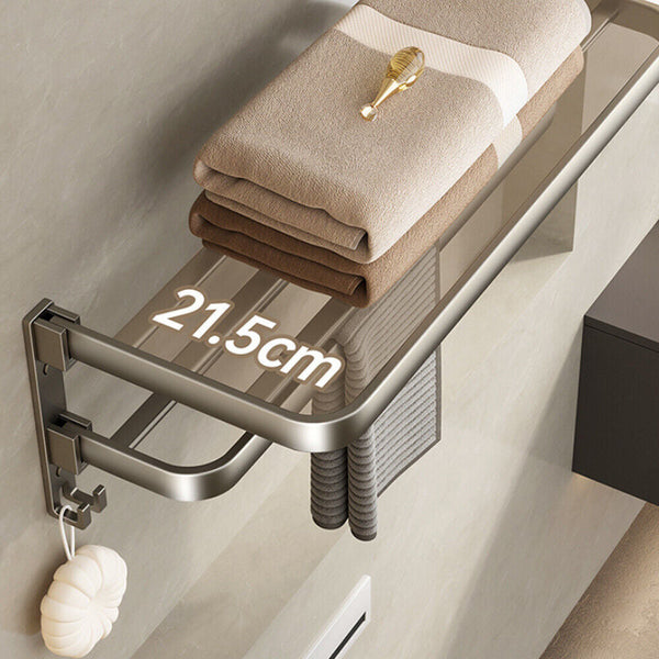 60Cm Foldable Wall Mounted Towel Rack Bathroom Storage Towel Racks