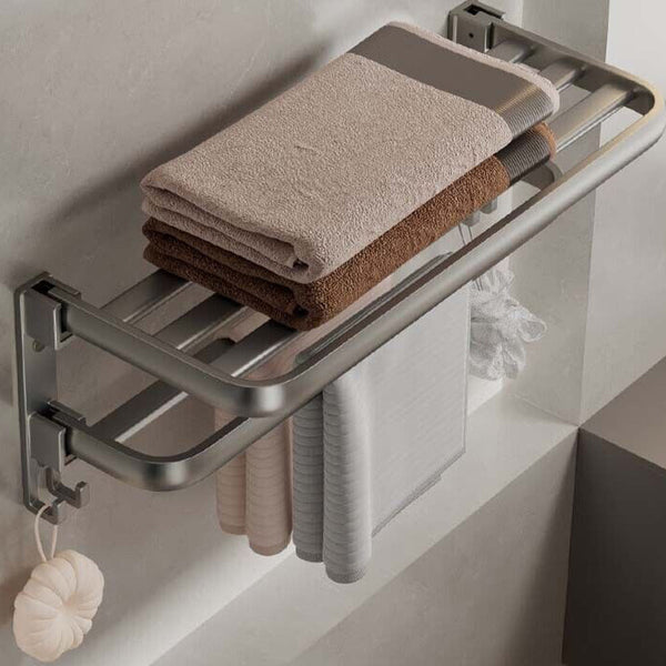 60Cm Foldable Wall Mounted Towel Rack Bathroom Storage Towel Racks