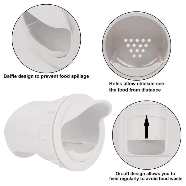 Waterproof No Waste Diy Chicken Feeders Gravity Kit For Buckets Boxes Tanks Pet Chicken Supplies