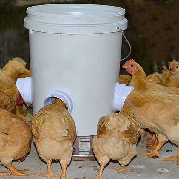 Waterproof No Waste Diy Chicken Feeders Gravity Kit For Buckets Boxes Tanks Pet Chicken Supplies