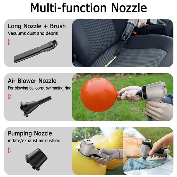 3 In 1 Wireless Handheld Car Vacuum Cleaner Air Blower Usb Rechargeable Vacuum Cleaners