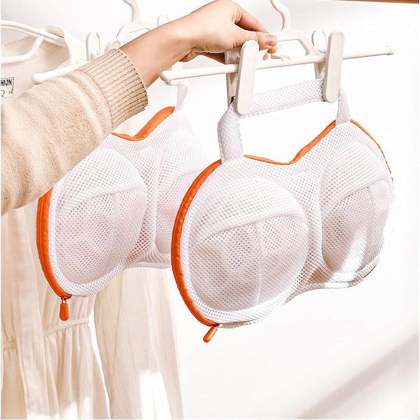 Storage Boxes High Permeability Mesh Bra Shaped Lingerie Laundry Bags With Handle And Zipper