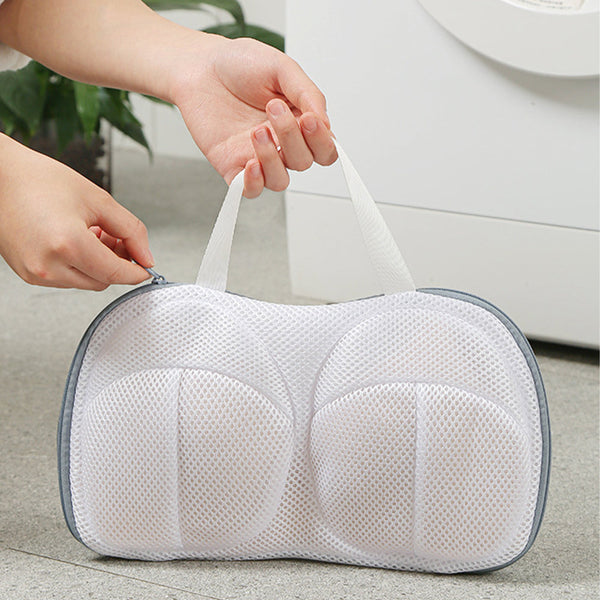 Storage Boxes High Permeability Mesh Bra Shaped Lingerie Laundry Bags With Handle And Zipper