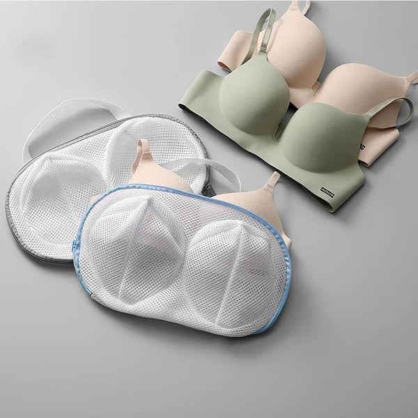 Storage Boxes High Permeability Mesh Bra Shaped Lingerie Laundry Bags With Handle And Zipper