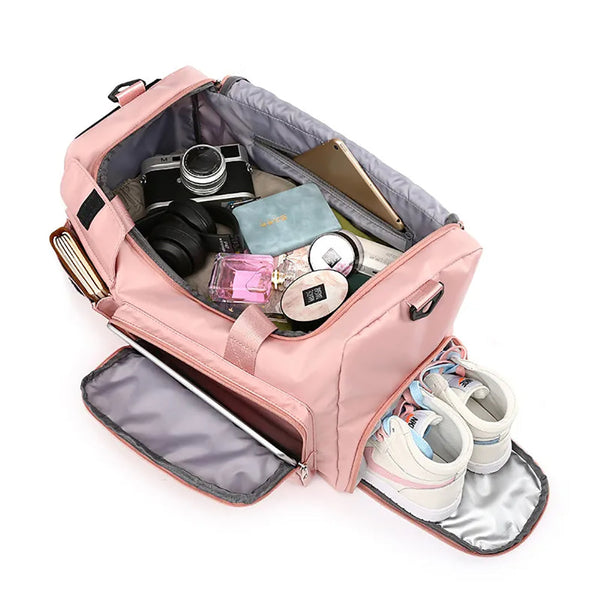 Waterproof Lightweight Zipper Sports Gym Bag With Shoe Compartment For Travel Fitness Gym Bags