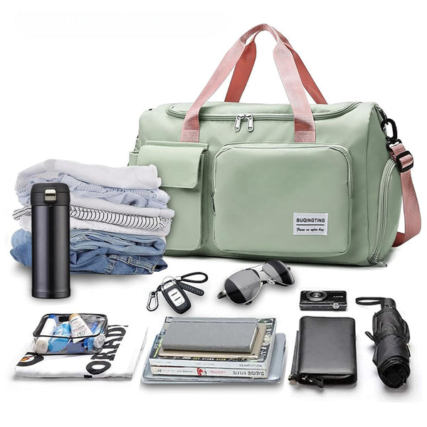 Waterproof Lightweight Zipper Sports Gym Bag With Shoe Compartment For Travel Fitness Gym Bags