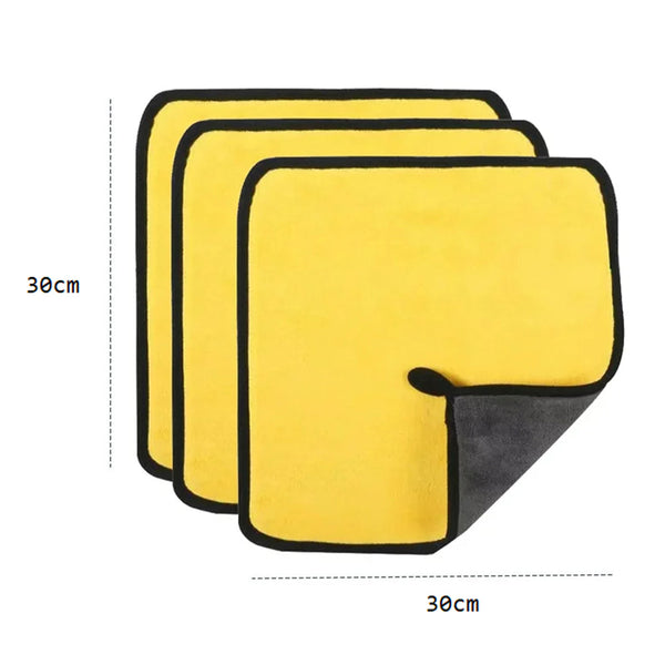 3/5/10Pcs Ultra Soft Dual Layer Microfiber Towels For Car Washing And Household Cleaning Towels & Cloths